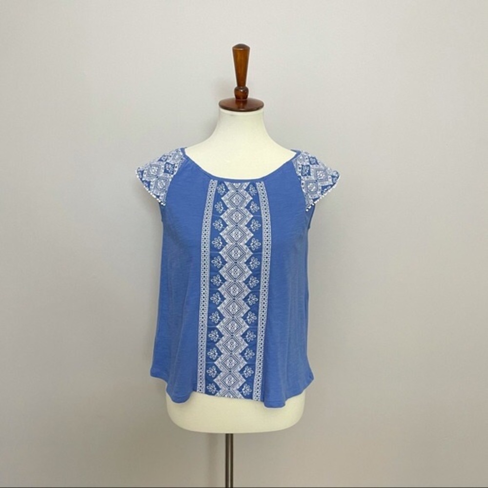 Loft eyelet cropped shell